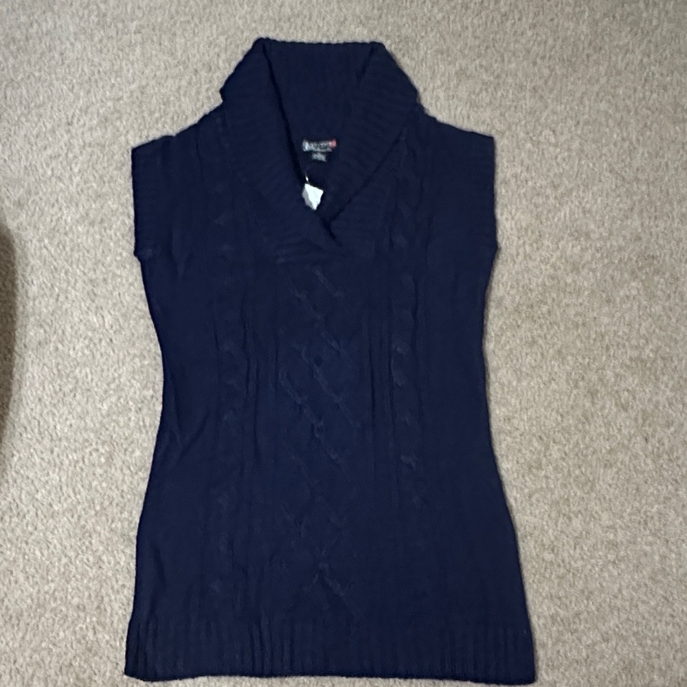 Body Central Navy Cowl Neck Sweater Dress - Size M